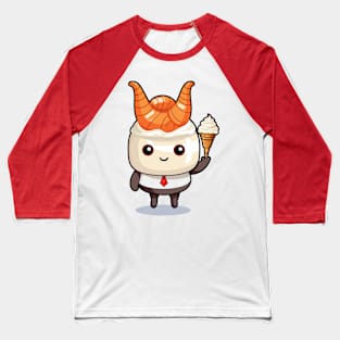 kawaii ice cream cone junk food T-Shirt cute  funny Baseball T-Shirt